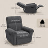 Power Recliner Chair, Fabric Upholstered Recliner Chair with USB Ports, Swivel and Rocking Function, Footrest