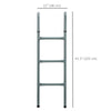 Steel Trampoline Ladder, Fit 12ft & 14ft Trampoline, 3-Step Trampoline Ladder, Trampoline Accessories, 330 lbs Capacity