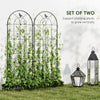 Set of 2 Metal Garden Trellis, Decorative Trellis Panels, Bird Design, 150 x 50 cm, Black