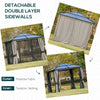 10' x 12' Hardtop Gazebo Canopy with Polycarbonate Roof, Aluminum Frame, Netting, Curtains and Ceiling Hook