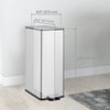 5.3 Gallon Stainless Steel Kitchen Garbage Can with Soft-close Lid, Foot Pedal, Fingerprint-Proof, Silver