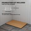 7' x 4' Galvanised Steel Garden Shed, with Foundation Kit -