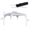 10'x10' Pop Up Canopy, Easy Set Up Party Tent with 2 Tier Vented Roof and Carrying Bag for Outdoor, Garden, Camping, White