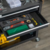 2-Drawer Rolling Tool Chest on Wheels, Metal Tool Cabinet for Warehouse, Workshop and Garage, Black