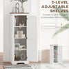 Farmhouse Accent Cabinet with Adjustable Shelf Barn Door Storage Cabinet for Living Room Floor Pantry Cabinet White