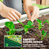 5 x 2.5 x 2 ft Galvanized Raised Garden Bed, Easy DIY Oval Planter Box with Safety Edging and Gloves, Dark Green