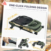 Foldable Pet Stroller for Medium Dogs with Four Big Wheels, Shock-Absorbing Frame, Safety Leashes, Brakes