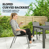 7 Pieces Outdoor Dining Set for 6, Patio Furniture Set with Rectangular Patio Table and Stackable Chairs, Light Grey