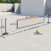 Soozier Portable Volleyball Net Set Outdoor, Volleyball Training Net with 21-27ft Adjustable Length, Volleyball, Air Pump
