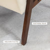 Modern Accent Chairs with Cushioned Seat, Upholstered Linen-Feel Armchair for Bedroom, Living Room, Cream White