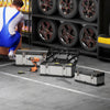 3 Pieces Tool Box Set, Stainless Steel Toolbox with Tray, Handles, Latches, Tool Case for Workshop, Garage