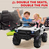 Kids 2 Seater Ride-On Car Police Truck Electric with LED Lights & MP3 for Kids