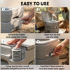 Portable Toilet for Adults, Travel Toilet with 2 Detachable Tanks, Camping Toilet for Trips, 5.3 Gallon (20L), Grey