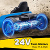 Qaba 24V Electric Go Kart with Dual 150W Motors, Adjustable Seat & 11.2MPH High Speed, Slow Start, 5-Point Harness, Red