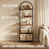 Bookshelf 5 Tier Arched Bookcase, 73.2
