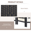 4 Panel Folding Room Divider, Portable Privacy Screen, Wave Fiber Room Partition for Home Office, White, Black