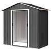 6.5x3.5ft Metal Garden Storage Shed for Outdoor Tool Storage with Double Sliding Doors and Vents