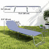 Folding Outdoor Lounge Chair Reclining Tanning Chair with Breathable Mesh Fabric for Patio Garden Pool, Navy Blue