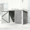 6x3 ft Garbage Can Shed, Horizontal Garbage Can Organizer with Double Door and Lid Rubbish Cover, for 2 Trash Cans