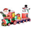 6ft Christmas Inflatable Santa Claus Driving A Truck with LED Lights, Blow-Up Outdoor LED Yard Display for Lawn, Garden, Party