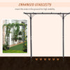 Metal Garden Arch Outdoor Walkway Arbor, 74.75