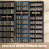 Media Storage Cabinet, 9-Tier DVD Shelf with 21 Adjustable Shelves, Holds 835 CDs, 500 DVDs or 640 Blu-rays