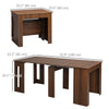 Extendable Dining Table, Expandable Kitchen Table for Small Spaces, Seats up to 6 People, Dark