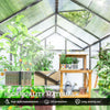 6' x 10' x 6.4' Walk-in Garden Greenhouse Polycarbonate Panels Plants Flower Growth Shed Cold Frame Outdoor Portable Warm House Aluminum Frame, Charcoal Grey