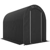 5' x 8' Outdoor Storage Shed, Heavy Duty Galvanized Steel Portable Shed for Bike, Motorcycle, Garden Tools, Black