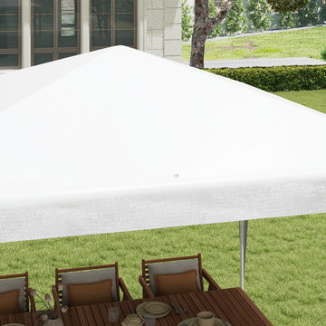 10x10ft Party Tent Portable Gazebo, Folding Garden Canopy Event Shelter Outdoor Sunshade White