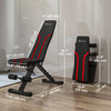 Soozier Adjustable Weight Bench, Foldable Workout Bench with Multi-Angle Seat and Back, Flat or Incline Bench for Home Gym