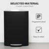 Fingerprint-proof Kitchen Trash Can, 13.2 Gallon Garbage Can with Soft-close Lid and Foot Pedal, Black