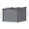 Metal Pergola with Sliding Roof Canopy, Retractable Pergola Canopy, 10' x 10'