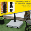 66 lb Heavy Duty Patio Umbrella Stand Filled Umbrella Holder Market Umbrella Base for Outdoor Garden Backyard Light Grey