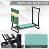 Garden Kneeler and Seat, Foldable Gardening Stool Bench with Thick EVA Foam Kneeling Pad and Large Tool Pouch, Green