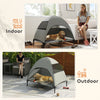 Elevated Dog Bed with Canopy Raised Dog Bed  Washable Mesh Steel Frame 41.7
