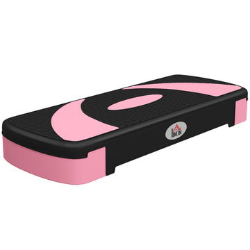 Soozier Adjustable Aerobic Stepper, Exercise Step Platform, Step Exercise Trainer, Workout Fitness Yoga Risers, 4