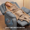 Massage Recliner Chair with Quiet Brushless Motor Pet-Friendly Fabric Power Recliner with 2 Memory Positions, Grey