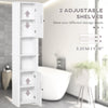 Tall Medicine Cabinet, Freestanding Bathroom Storage Cabinet with Shelves and 2 Cupboards, Bathroom Organizer, White