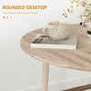 Folding Dining Table, Round Drop Leaf Kitchen Table for Small Spaces with Wood Legs, Oak