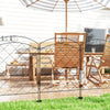 4 Pack Garden Fencing for Yard, Decorative Fence Panels as Animal Barrier and Flower Edging, Circle, Black