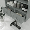 Bathroom Wall Cabinet with 2 Drawers, Modern Medicine Cabinet with 2 Doors and Open Shelf, Over the Toilet Storage Organizer for Living Room, Kitchen，20