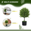 Decorative Artificial Plants, Cedar Topiary Trees in Pots, Fake Plants for Home Indoor outdoor Decor, Green