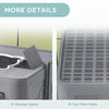 Cat Litter Box, Front Enter & Top Exit Cat Litter Tray with Scoop, Pull-out Tray, Easy to Clean, Grey
