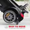 Qaba Mercedes-Benz AMG GTR Licensed 12V Battery Powered Kids Electric Car w/ Remote, Soft Start, Lights, Music Horn, Black