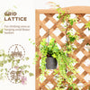 Wood Planter with Trellis for Vine Climbing, Raised Garden Bed to Grow Vegetables for Backyard, 30