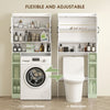 Over the Toilet Storage Cabinet, Bathroom Organizer with Adjustable Shelf, Toilet Paper Holder for Bathroom, Laundry