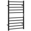 Wall Mounted Heated Towel Rack 10-Bar Electric Towel Warmer with Timer Adjustable Temperature Plug-in