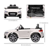 Officially Licensed Kids Ride-On Car 6V Battery Powered Vehicle Perfect Gift For Kids with Remote Control, Suspension Wheel, Adjustable Speed, White