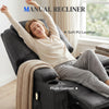 Power Lift Recliner Chair for Elderly, PU Leather Lift Chair with Thick and High Back, Footrest, Remote, Side Pockets, Cup Holders, Reclining Sofa for Living Room